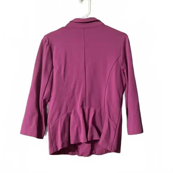 41 Hawthorn Pink Blazer with Peplum Back Detail Large - Picture 3 of 3